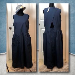J.Crew Navy Cotton Dress 16Tall Past Season w Tag